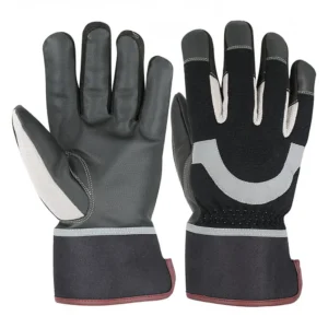 PIP-1308 Black PU Leather Gloves - Image 1