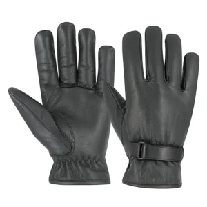 PIP-212 Black Leather Driving Gloves - Image 1