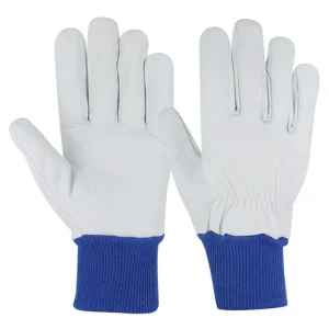 PIP-220 Knitted Wrist Goatskin Leather Driving Gloves - Image 1