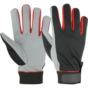 PIP-602 B Synthetic Leather Gloves Black and Gray - Image 2