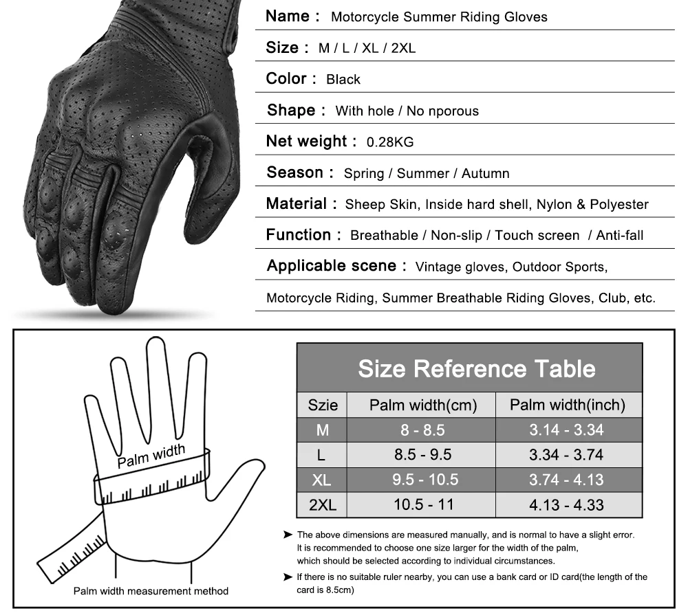 Motorcycle Leather Gloves