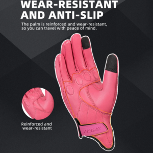 Leather Motorcycle Gloves - Image 4