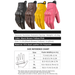 Leather Motorcycle Gloves - Image 5