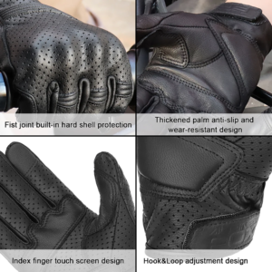 Motorcycle Leather Gloves - Image 4