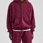 Plain Streetwear Vintage Distressed Pocket Hoodies for Men