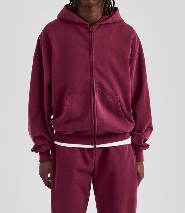 Plain Streetwear Vintage Distressed Pocket Hoodies for Men