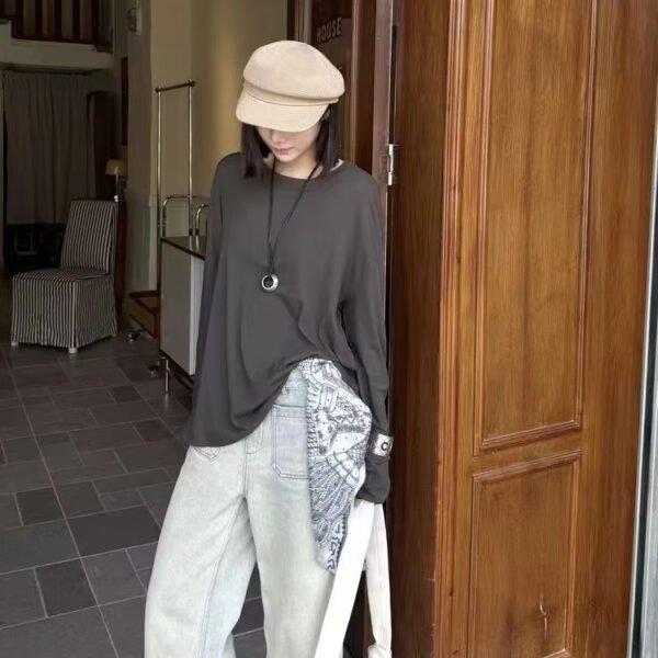 Women’s Cotton Crewneck Long Sleeve Tee