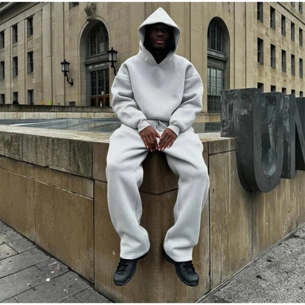 Baggy logo Unisex Sweatsuit Blank Winter Tracksuit