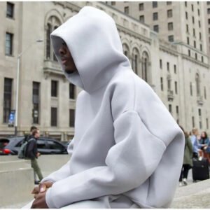 Baggy Logo Unisex Sweatsuit – Blank Winter Tracksuit for Men | Oversized Warm Set