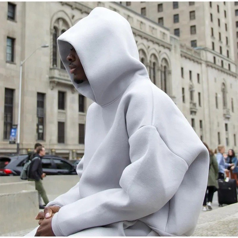 Baggy Logo Unisex Sweatsuit – Blank Winter Tracksuit for Men | Oversized Warm Set