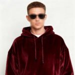 Luxury Quality Two Pieces Streetwear Velvet Tracksuit Red Oversized