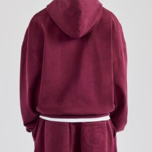 Plain Streetwear Vintage Distressed Pocket Hoodies for Men