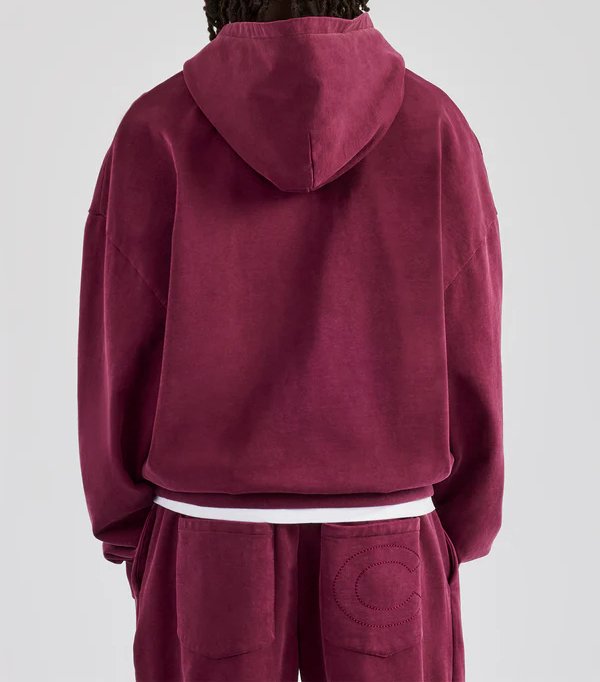 Plain Streetwear Vintage Distressed Pocket Hoodies for Men