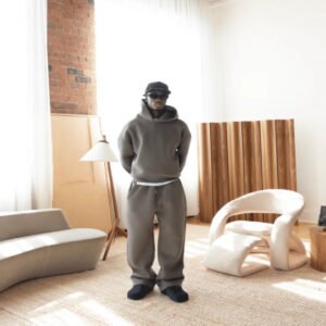 Baggy logo Unisex Sweatsuit Blank Winter Tracksuit