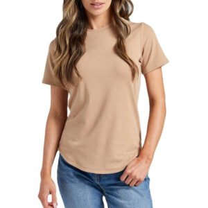 Custom Graphic Blank Curved Hem Women’s T-Shirt