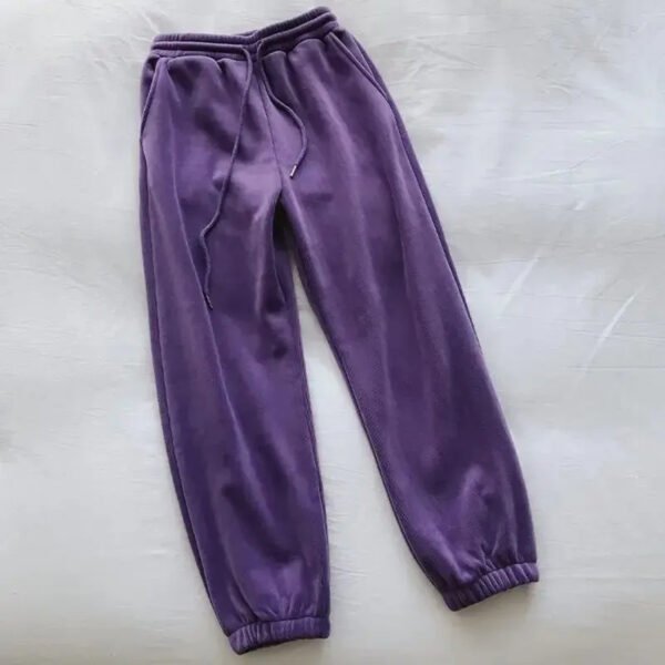 Fleece-lined Thickened Women's Pants Loose-fit