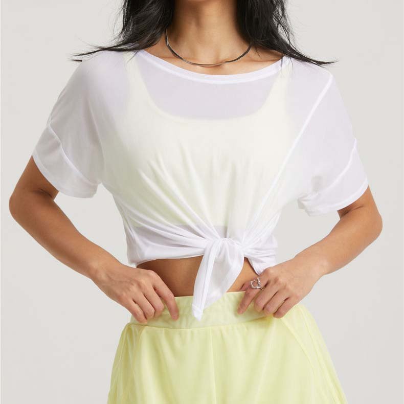 Hot-selling Custom Logo Top Short Sleeve Tops Breathable Slit Sports Outdoor Casual Plus Size Women's T-shirt