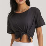 Hot-selling Custom Logo Top Short Sleeve Tops Breathable Slit Sports Outdoor Casual Plus Size Women's T-shirt